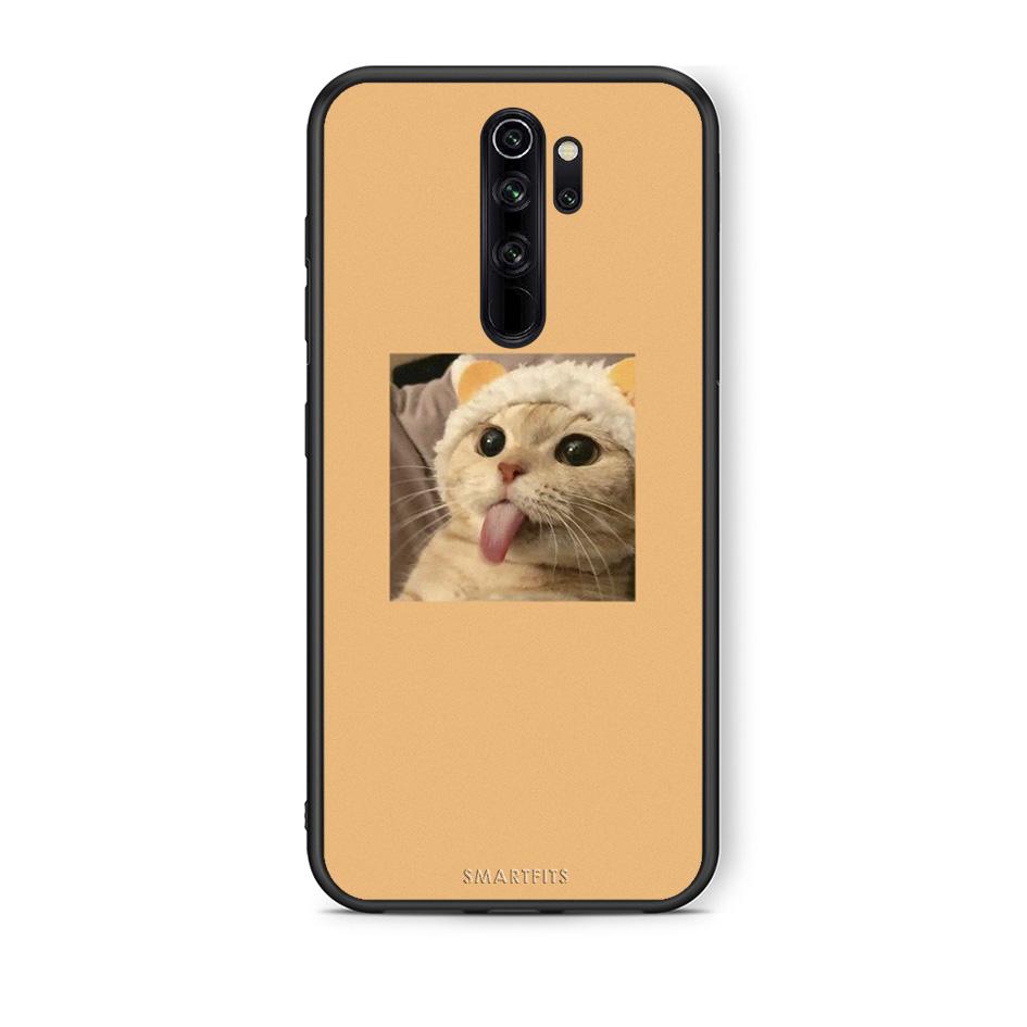 Xiaomi Redmi Note 8 Pro Cat Tongue θήκη από τη Smartfits με σχέδιο στο πίσω μέρος και μαύρο περίβλημα | Smartphone case with colorful back and black bezels by Smartfits