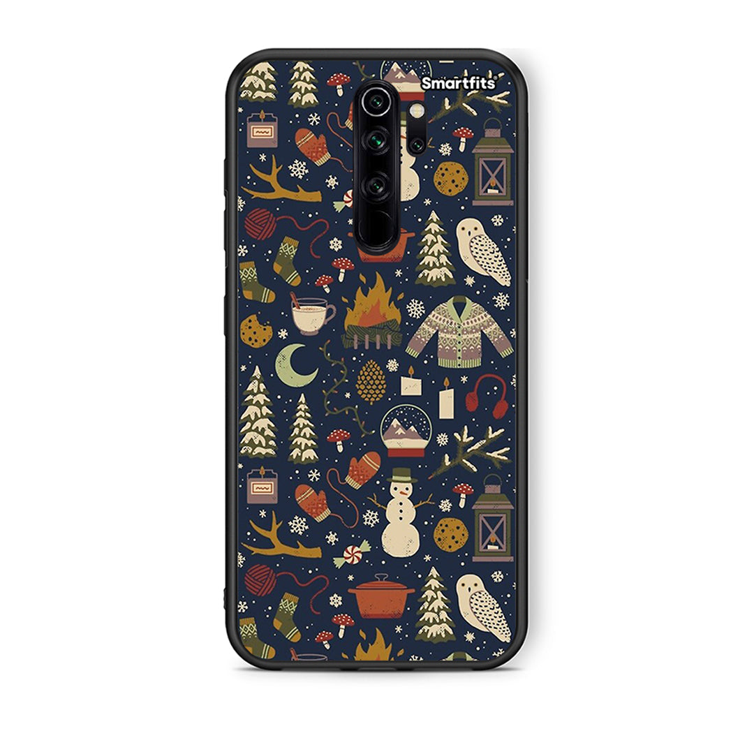 Xiaomi Redmi Note 8 Pro Christmas Elements θήκη από τη Smartfits με σχέδιο στο πίσω μέρος και μαύρο περίβλημα | Smartphone case with colorful back and black bezels by Smartfits