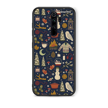 Xiaomi Redmi Note 8 Pro Christmas Elements θήκη από τη Smartfits με σχέδιο στο πίσω μέρος και μαύρο περίβλημα | Smartphone case with colorful back and black bezels by Smartfits