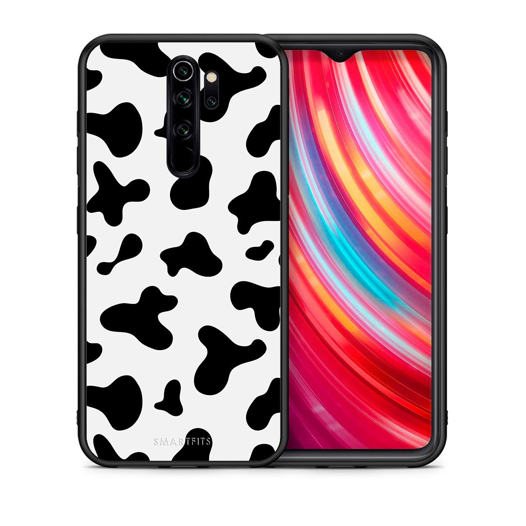Θήκη Xiaomi Redmi Note 8 Pro Cow Print από τη Smartfits με σχέδιο στο πίσω μέρος και μαύρο περίβλημα | Xiaomi Redmi Note 8 Pro Cow Print case with colorful back and black bezels