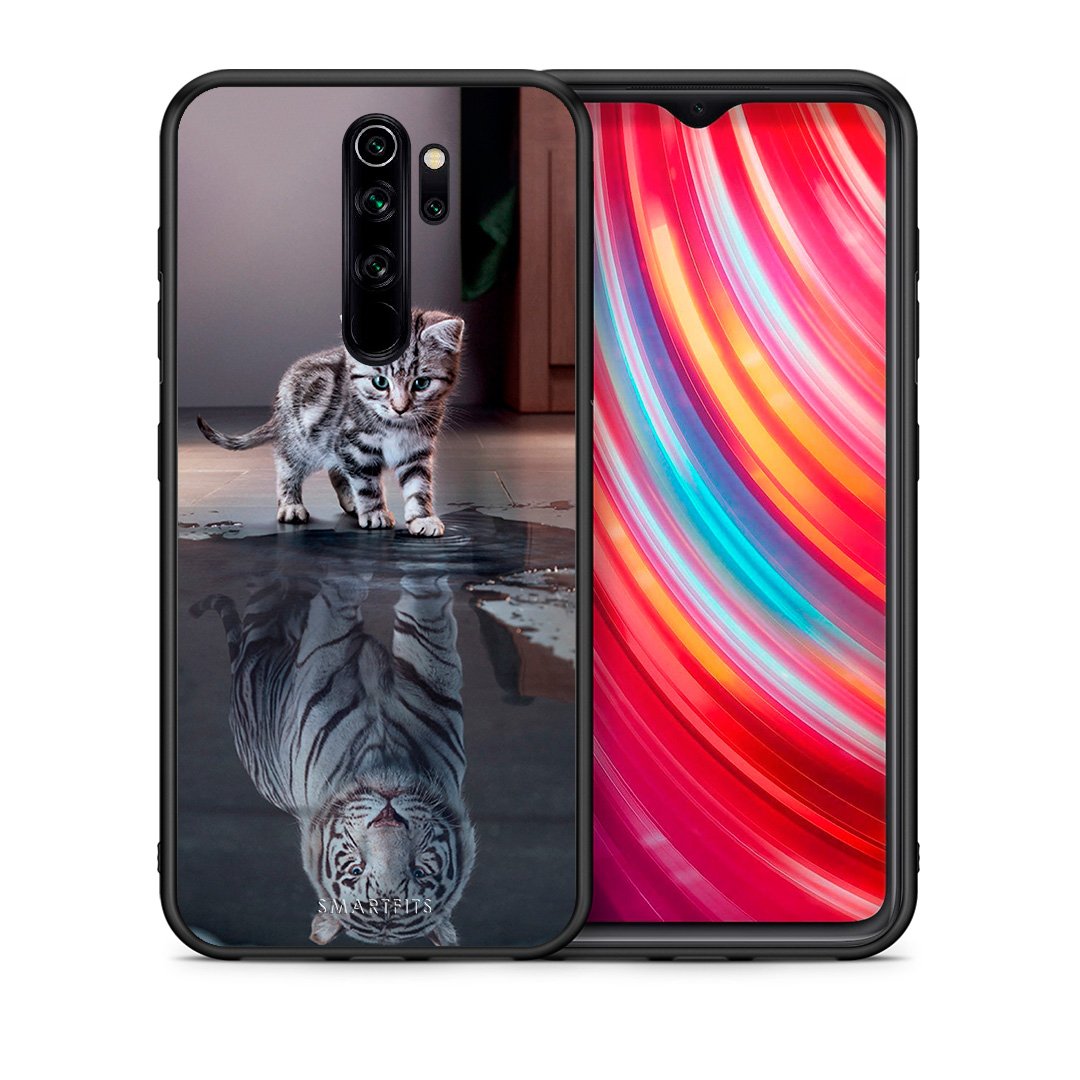Θήκη Xiaomi Redmi Note 8 Pro Tiger Cute από τη Smartfits με σχέδιο στο πίσω μέρος και μαύρο περίβλημα | Xiaomi Redmi Note 8 Pro Tiger Cute case with colorful back and black bezels