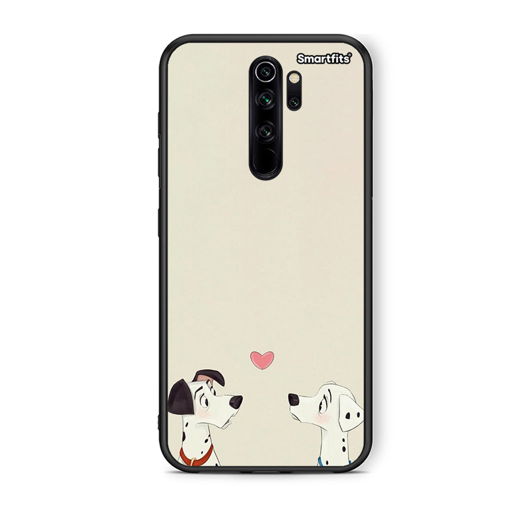 Xiaomi Redmi Note 8 Pro Dalmatians Love θήκη από τη Smartfits με σχέδιο στο πίσω μέρος και μαύρο περίβλημα | Smartphone case with colorful back and black bezels by Smartfits