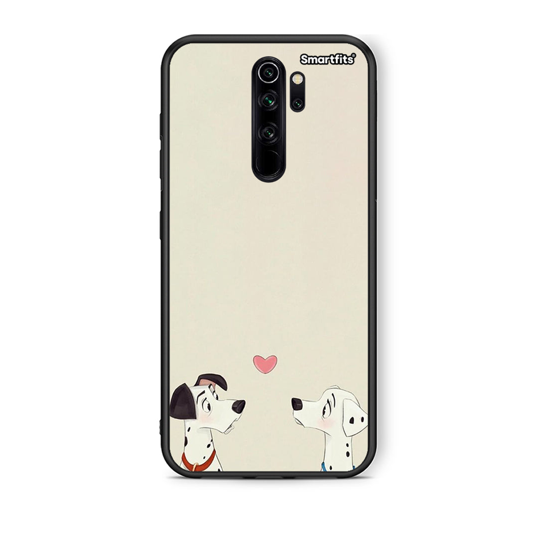 Xiaomi Redmi Note 8 Pro Dalmatians Love θήκη από τη Smartfits με σχέδιο στο πίσω μέρος και μαύρο περίβλημα | Smartphone case with colorful back and black bezels by Smartfits