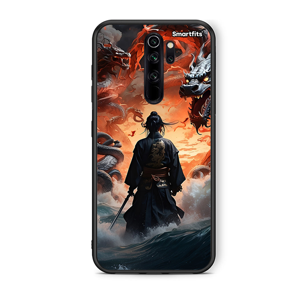 Xiaomi Redmi Note 8 Pro Dragons Fight θήκη από τη Smartfits με σχέδιο στο πίσω μέρος και μαύρο περίβλημα | Smartphone case with colorful back and black bezels by Smartfits