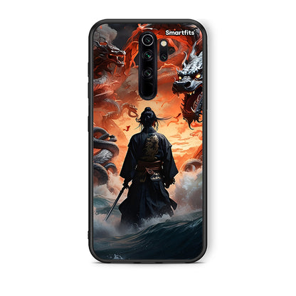 Xiaomi Redmi Note 8 Pro Dragons Fight θήκη από τη Smartfits με σχέδιο στο πίσω μέρος και μαύρο περίβλημα | Smartphone case with colorful back and black bezels by Smartfits