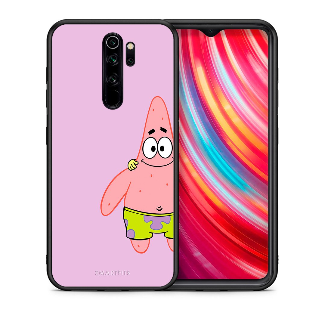Θήκη Xiaomi Redmi Note 8 Pro  Friends Patrick από τη Smartfits με σχέδιο στο πίσω μέρος και μαύρο περίβλημα | Xiaomi Redmi Note 8 Pro  Friends Patrick case with colorful back and black bezels