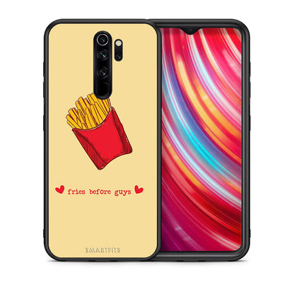 Θήκη Αγίου Βαλεντίνου Xiaomi Redmi Note 8 Pro Fries Before Guys από τη Smartfits με σχέδιο στο πίσω μέρος και μαύρο περίβλημα | Xiaomi Redmi Note 8 Pro Fries Before Guys case with colorful back and black bezels
