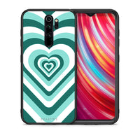 Thumbnail for Θήκη Xiaomi Redmi Note 8 Pro Green Hearts από τη Smartfits με σχέδιο στο πίσω μέρος και μαύρο περίβλημα | Xiaomi Redmi Note 8 Pro Green Hearts case with colorful back and black bezels