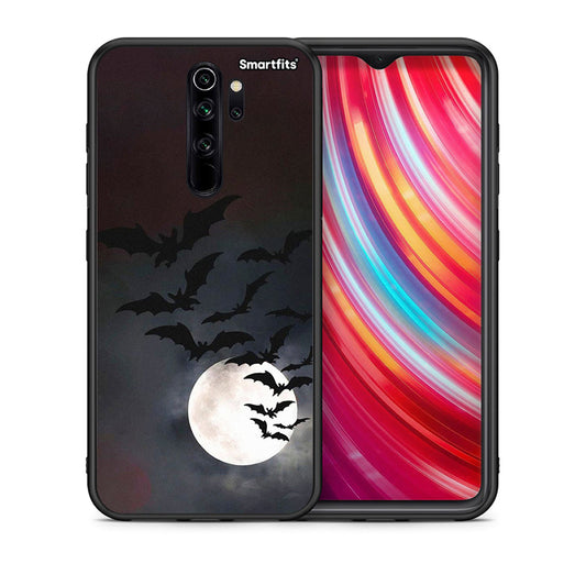Θήκη Xiaomi Redmi Note 8 Pro Halloween Bat Night από τη Smartfits με σχέδιο στο πίσω μέρος και μαύρο περίβλημα | Xiaomi Redmi Note 8 Pro Halloween Bat Night case with colorful back and black bezels