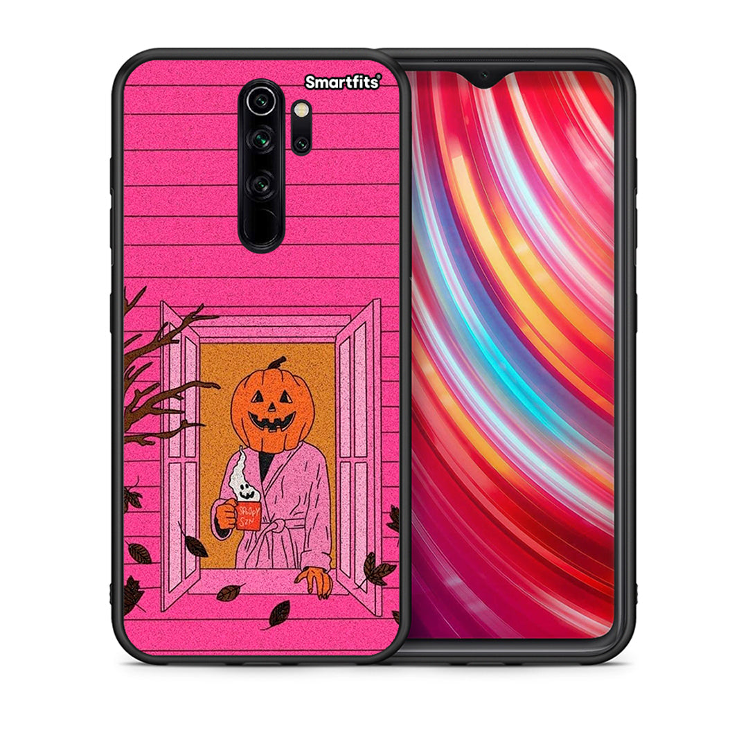 Θήκη Xiaomi Redmi Note 8 Pro Halloween Pumpkin Lady από τη Smartfits με σχέδιο στο πίσω μέρος και μαύρο περίβλημα | Xiaomi Redmi Note 8 Pro Halloween Pumpkin Lady case with colorful back and black bezels