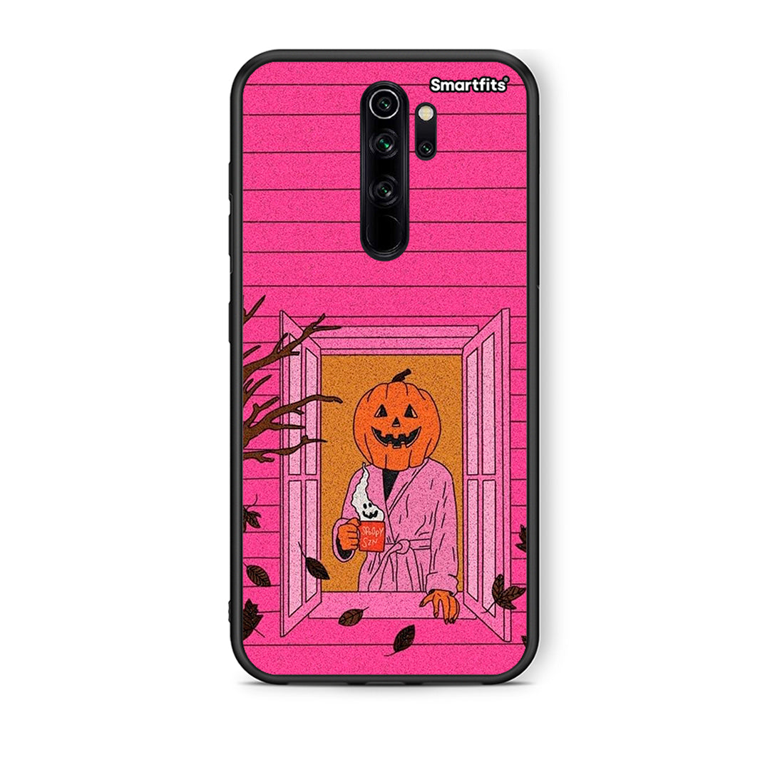 Xiaomi Redmi Note 8 Pro Halloween Pumpkin Lady Θήκη από τη Smartfits με σχέδιο στο πίσω μέρος και μαύρο περίβλημα | Smartphone case with colorful back and black bezels by Smartfits