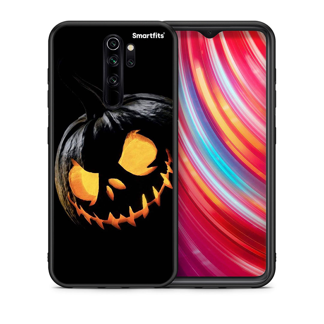 Θήκη Xiaomi Redmi Note 8 Pro Halloween Scary Pumpkin από τη Smartfits με σχέδιο στο πίσω μέρος και μαύρο περίβλημα | Xiaomi Redmi Note 8 Pro Halloween Scary Pumpkin case with colorful back and black bezels