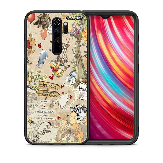 Θήκη Xiaomi Redmi Note 8 Pro Happy Friends από τη Smartfits με σχέδιο στο πίσω μέρος και μαύρο περίβλημα | Xiaomi Redmi Note 8 Pro Happy Friends case with colorful back and black bezels