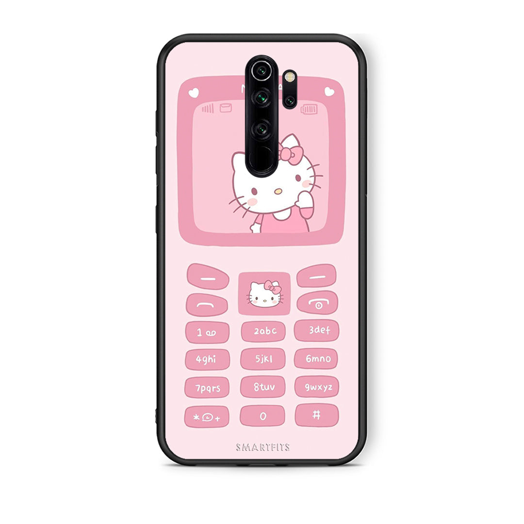 Xiaomi Redmi Note 8 Pro Hello Kitten Θήκη Αγίου Βαλεντίνου από τη Smartfits με σχέδιο στο πίσω μέρος και μαύρο περίβλημα | Smartphone case with colorful back and black bezels by Smartfits