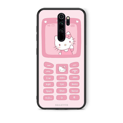 Xiaomi Redmi Note 8 Pro Hello Kitten Θήκη Αγίου Βαλεντίνου από τη Smartfits με σχέδιο στο πίσω μέρος και μαύρο περίβλημα | Smartphone case with colorful back and black bezels by Smartfits