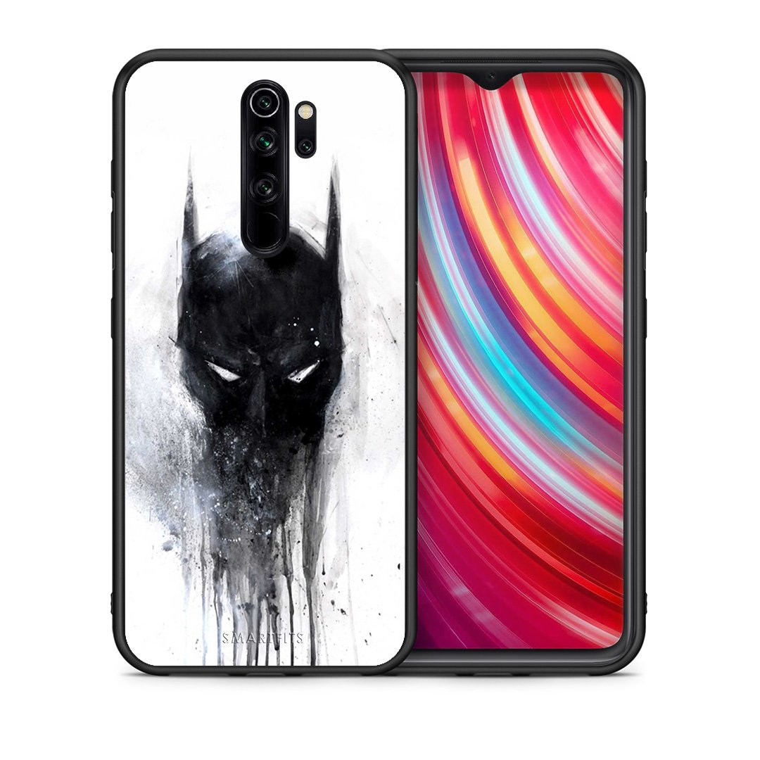 Θήκη Xiaomi Redmi Note 8 Pro Paint Bat Hero από τη Smartfits με σχέδιο στο πίσω μέρος και μαύρο περίβλημα | Xiaomi Redmi Note 8 Pro Paint Bat Hero case with colorful back and black bezels