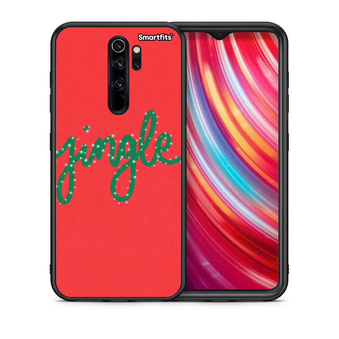 Θήκη Xiaomi Redmi Note 8 Pro Jingle Xmas από τη Smartfits με σχέδιο στο πίσω μέρος και μαύρο περίβλημα | Xiaomi Redmi Note 8 Pro Jingle Xmas case with colorful back and black bezels