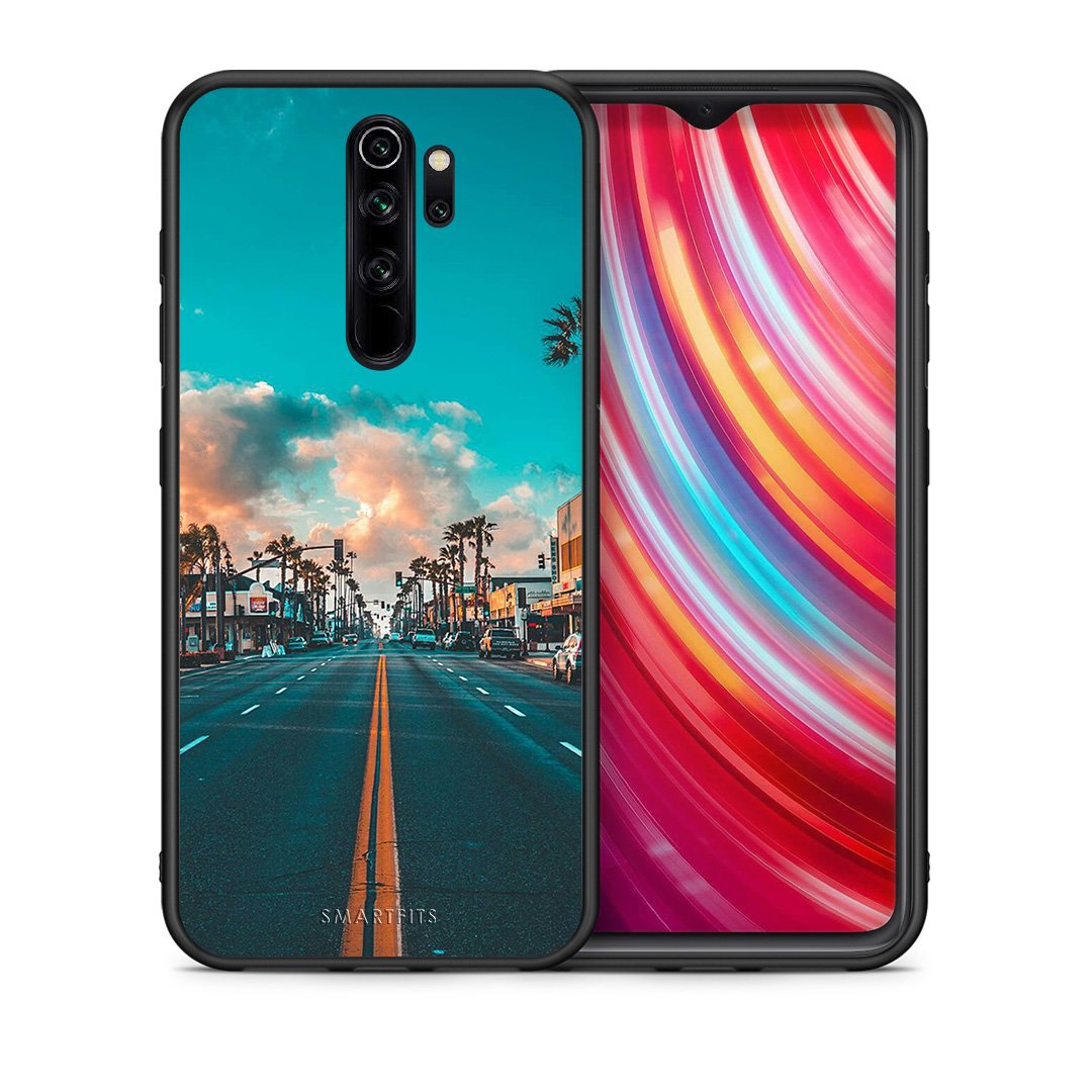 Θήκη Xiaomi Redmi Note 8 Pro City Landscape από τη Smartfits με σχέδιο στο πίσω μέρος και μαύρο περίβλημα | Xiaomi Redmi Note 8 Pro City Landscape case with colorful back and black bezels