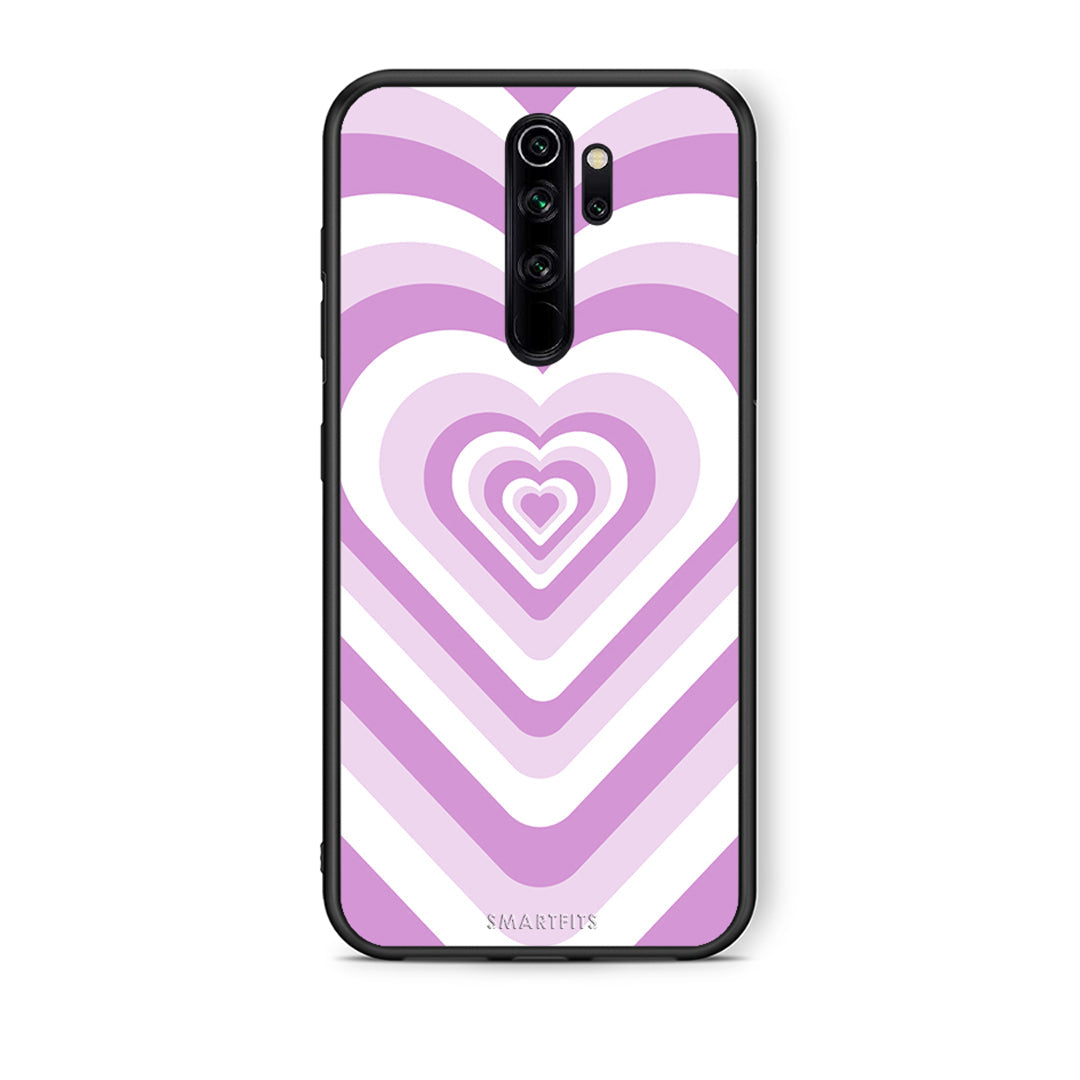 Xiaomi Redmi Note 8 Pro Lilac Hearts θήκη από τη Smartfits με σχέδιο στο πίσω μέρος και μαύρο περίβλημα | Smartphone case with colorful back and black bezels by Smartfits
