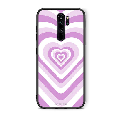 Xiaomi Redmi Note 8 Pro Lilac Hearts θήκη από τη Smartfits με σχέδιο στο πίσω μέρος και μαύρο περίβλημα | Smartphone case with colorful back and black bezels by Smartfits