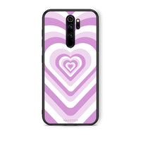 Thumbnail for Xiaomi Redmi Note 8 Pro Lilac Hearts θήκη από τη Smartfits με σχέδιο στο πίσω μέρος και μαύρο περίβλημα | Smartphone case with colorful back and black bezels by Smartfits