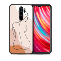Thumbnail for Θήκη Xiaomi Redmi Note 8 Pro LineArt Woman από τη Smartfits με σχέδιο στο πίσω μέρος και μαύρο περίβλημα | Xiaomi Redmi Note 8 Pro LineArt Woman case with colorful back and black bezels