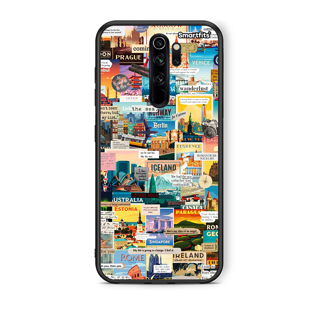 Xiaomi Redmi Note 8 Pro Live To Travel θήκη από τη Smartfits με σχέδιο στο πίσω μέρος και μαύρο περίβλημα | Smartphone case with colorful back and black bezels by Smartfits