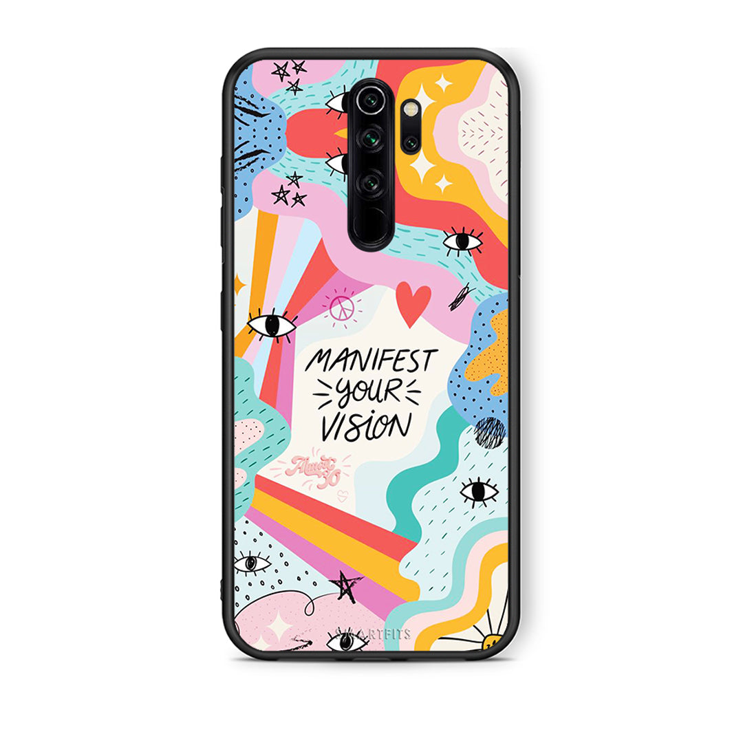 Xiaomi Redmi Note 8 Pro Manifest Your Vision θήκη από τη Smartfits με σχέδιο στο πίσω μέρος και μαύρο περίβλημα | Smartphone case with colorful back and black bezels by Smartfits