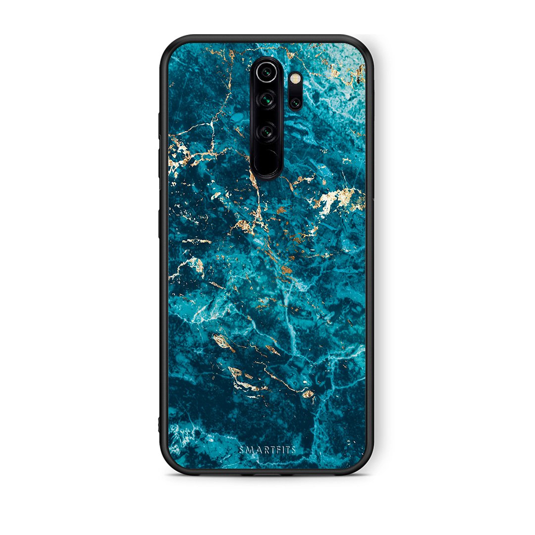 Xiaomi Redmi Note 8 Pro Marble Blue θήκη από τη Smartfits με σχέδιο στο πίσω μέρος και μαύρο περίβλημα | Smartphone case with colorful back and black bezels by Smartfits