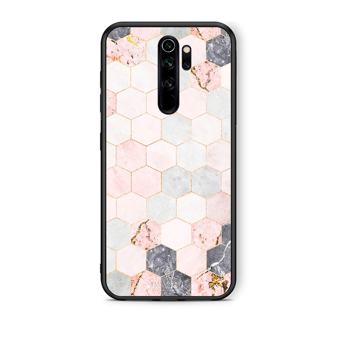 4 - Xiaomi Redmi Note 8 Pro Hexagon Pink Marble case, cover, bumper