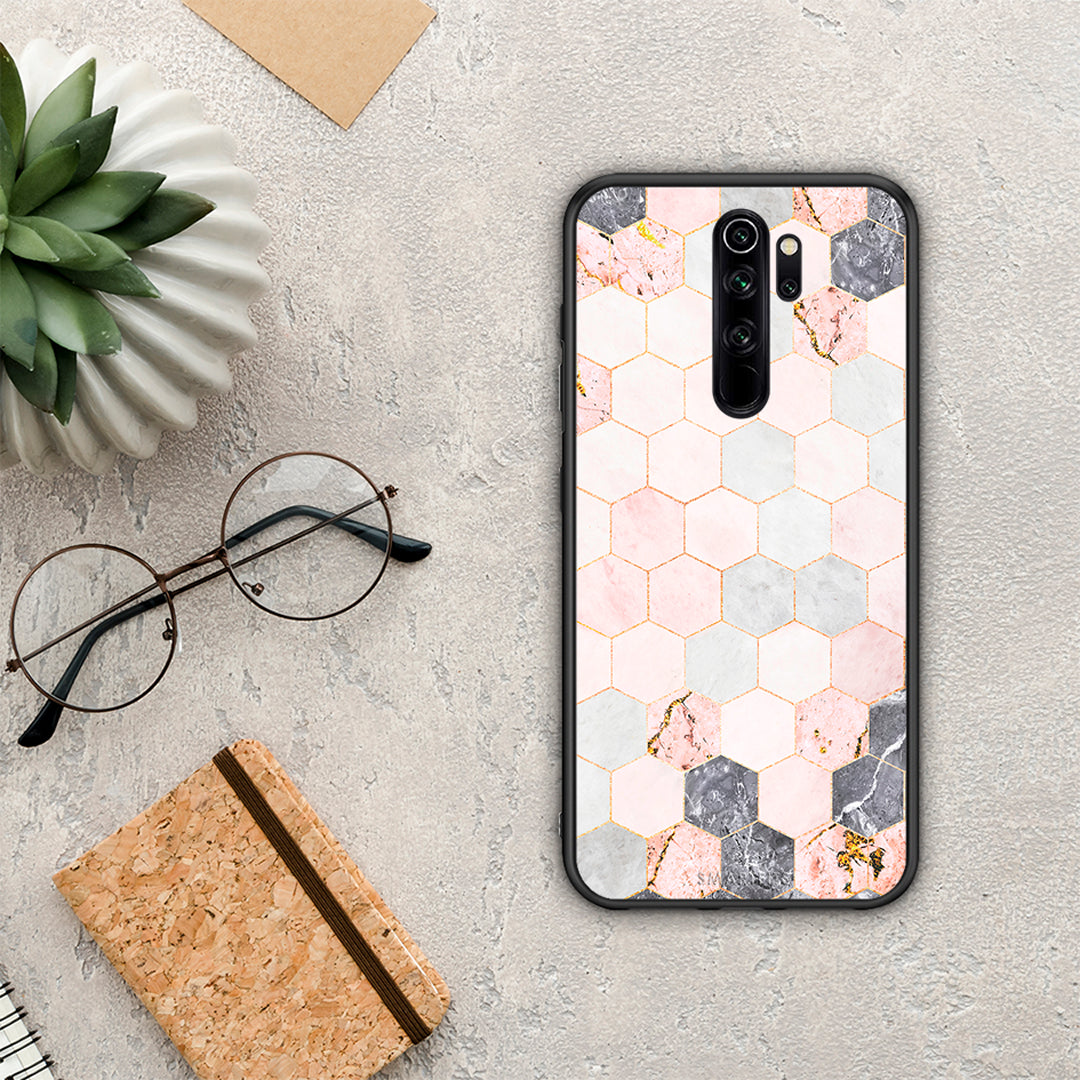Marble Hexagon Pink - Xiaomi Redmi Note 8 Pro θήκη