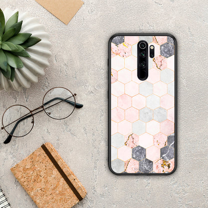Marble Hexagon Pink - Xiaomi Redmi Note 8 Pro θήκη