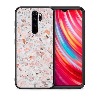 Θήκη Xiaomi Redmi Note 8 Pro Marble Terrazzo από τη Smartfits με σχέδιο στο πίσω μέρος και μαύρο περίβλημα | Xiaomi Redmi Note 8 Pro Marble Terrazzo case with colorful back and black bezels