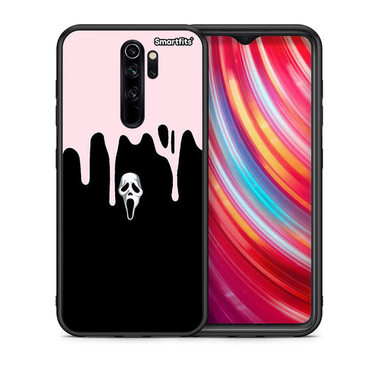 Θήκη Xiaomi Redmi Note 8 Pro Melting Halloween Mask από τη Smartfits με σχέδιο στο πίσω μέρος και μαύρο περίβλημα | Xiaomi Redmi Note 8 Pro Melting Halloween Mask case with colorful back and black bezels