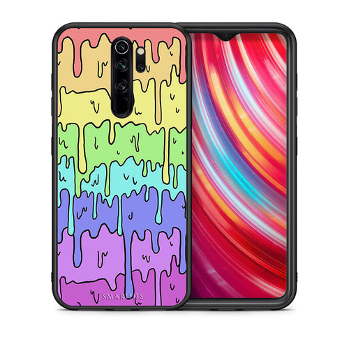 Θήκη Xiaomi Redmi Note 8 Pro Melting Rainbow από τη Smartfits με σχέδιο στο πίσω μέρος και μαύρο περίβλημα | Xiaomi Redmi Note 8 Pro Melting Rainbow case with colorful back and black bezels