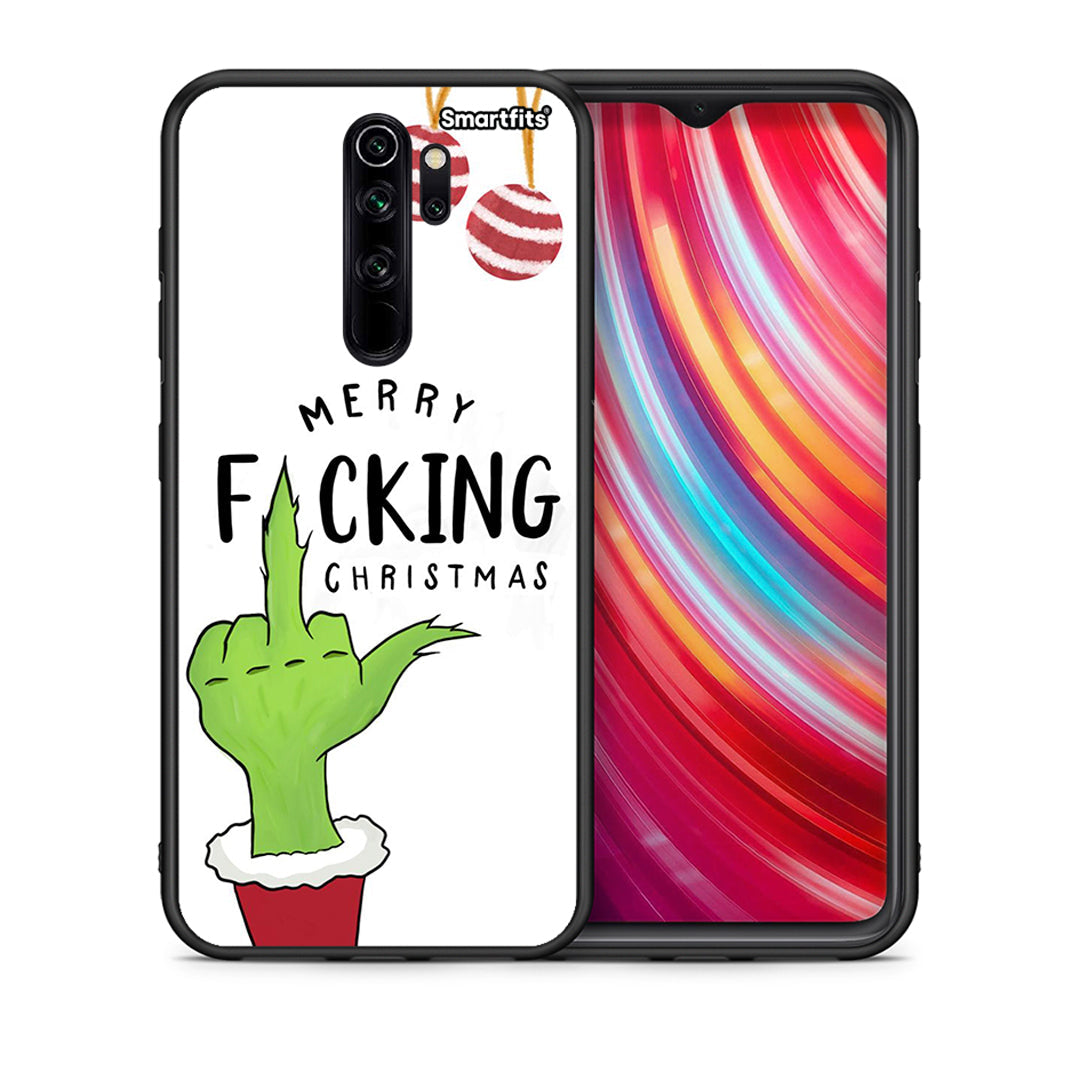 Θήκη Xiaomi Redmi Note 8 Pro Merry F Xmas από τη Smartfits με σχέδιο στο πίσω μέρος και μαύρο περίβλημα | Xiaomi Redmi Note 8 Pro Merry F Xmas case with colorful back and black bezels