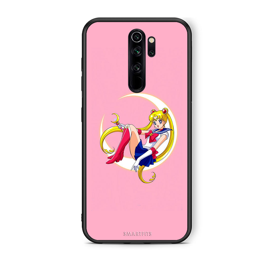 Xiaomi Redmi Note 8 Pro Moon Girl θήκη από τη Smartfits με σχέδιο στο πίσω μέρος και μαύρο περίβλημα | Smartphone case with colorful back and black bezels by Smartfits