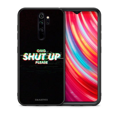 Θήκη Xiaomi Redmi Note 8 Pro OMG ShutUp από τη Smartfits με σχέδιο στο πίσω μέρος και μαύρο περίβλημα | Xiaomi Redmi Note 8 Pro OMG ShutUp case with colorful back and black bezels