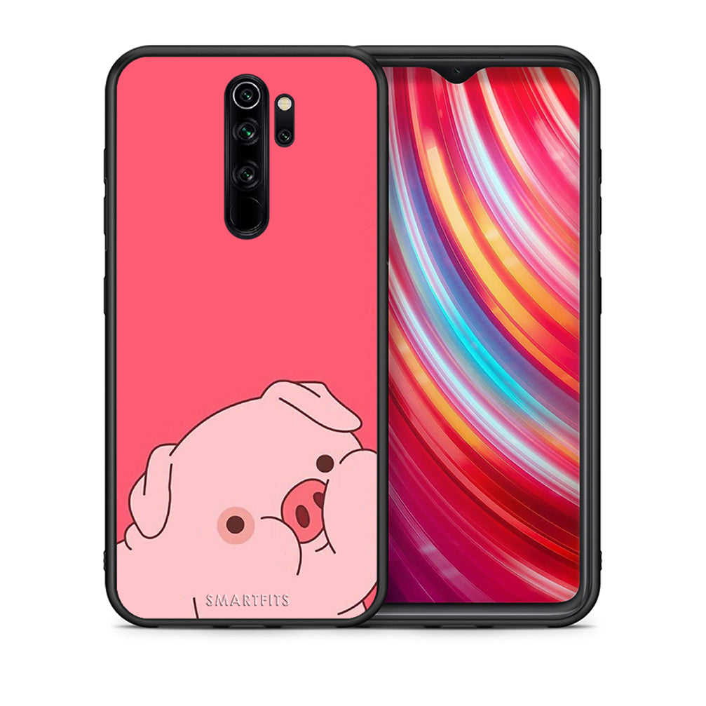 Θήκη Αγίου Βαλεντίνου Xiaomi Redmi Note 8 Pro Pig Love 1 από τη Smartfits με σχέδιο στο πίσω μέρος και μαύρο περίβλημα | Xiaomi Redmi Note 8 Pro Pig Love 1 case with colorful back and black bezels