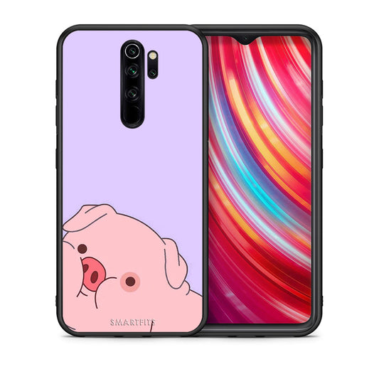 Θήκη Αγίου Βαλεντίνου Xiaomi Redmi Note 8 Pro Pig Love 2 από τη Smartfits με σχέδιο στο πίσω μέρος και μαύρο περίβλημα | Xiaomi Redmi Note 8 Pro Pig Love 2 case with colorful back and black bezels