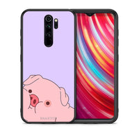 Thumbnail for Θήκη Αγίου Βαλεντίνου Xiaomi Redmi Note 8 Pro Pig Love 2 από τη Smartfits με σχέδιο στο πίσω μέρος και μαύρο περίβλημα | Xiaomi Redmi Note 8 Pro Pig Love 2 case with colorful back and black bezels