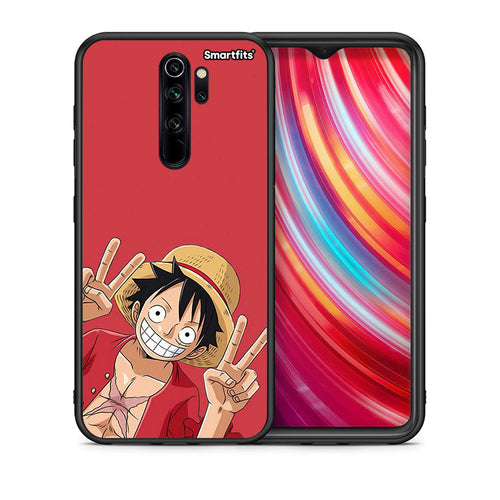 Θήκη Xiaomi Redmi Note 8 Pro Pirate Luffy από τη Smartfits με σχέδιο στο πίσω μέρος και μαύρο περίβλημα | Xiaomi Redmi Note 8 Pro Pirate Luffy case with colorful back and black bezels