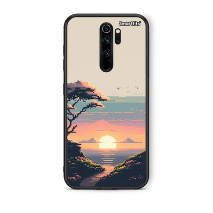 Xiaomi Redmi Note 8 Pro Pixel Sunset Θήκη από τη Smartfits με σχέδιο στο πίσω μέρος και μαύρο περίβλημα | Smartphone case with colorful back and black bezels by Smartfits