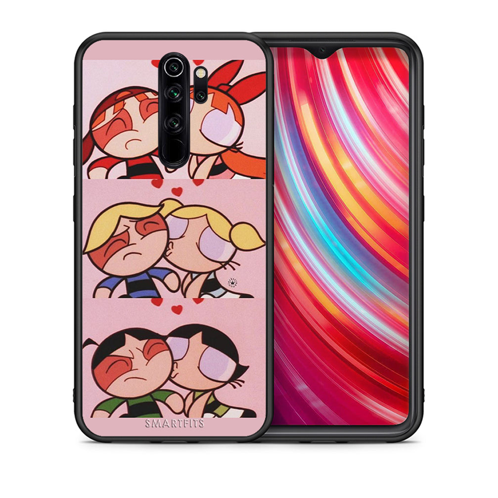 Θήκη Αγίου Βαλεντίνου Xiaomi Redmi Note 8 Pro Puff Love από τη Smartfits με σχέδιο στο πίσω μέρος και μαύρο περίβλημα | Xiaomi Redmi Note 8 Pro Puff Love case with colorful back and black bezels