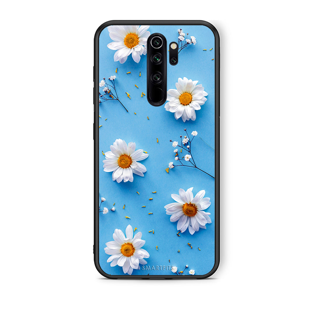 Xiaomi Redmi Note 8 Pro Real Daisies θήκη από τη Smartfits με σχέδιο στο πίσω μέρος και μαύρο περίβλημα | Smartphone case with colorful back and black bezels by Smartfits