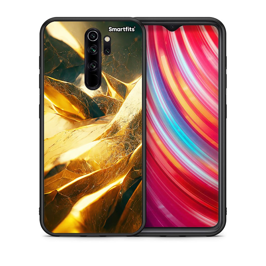 Θήκη Xiaomi Redmi Note 8 Pro Real Gold από τη Smartfits με σχέδιο στο πίσω μέρος και μαύρο περίβλημα | Xiaomi Redmi Note 8 Pro Real Gold case with colorful back and black bezels