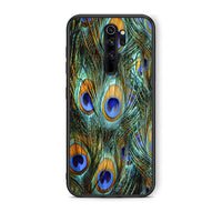 Thumbnail for Xiaomi Redmi Note 8 Pro Real Peacock Feathers θήκη από τη Smartfits με σχέδιο στο πίσω μέρος και μαύρο περίβλημα | Smartphone case with colorful back and black bezels by Smartfits