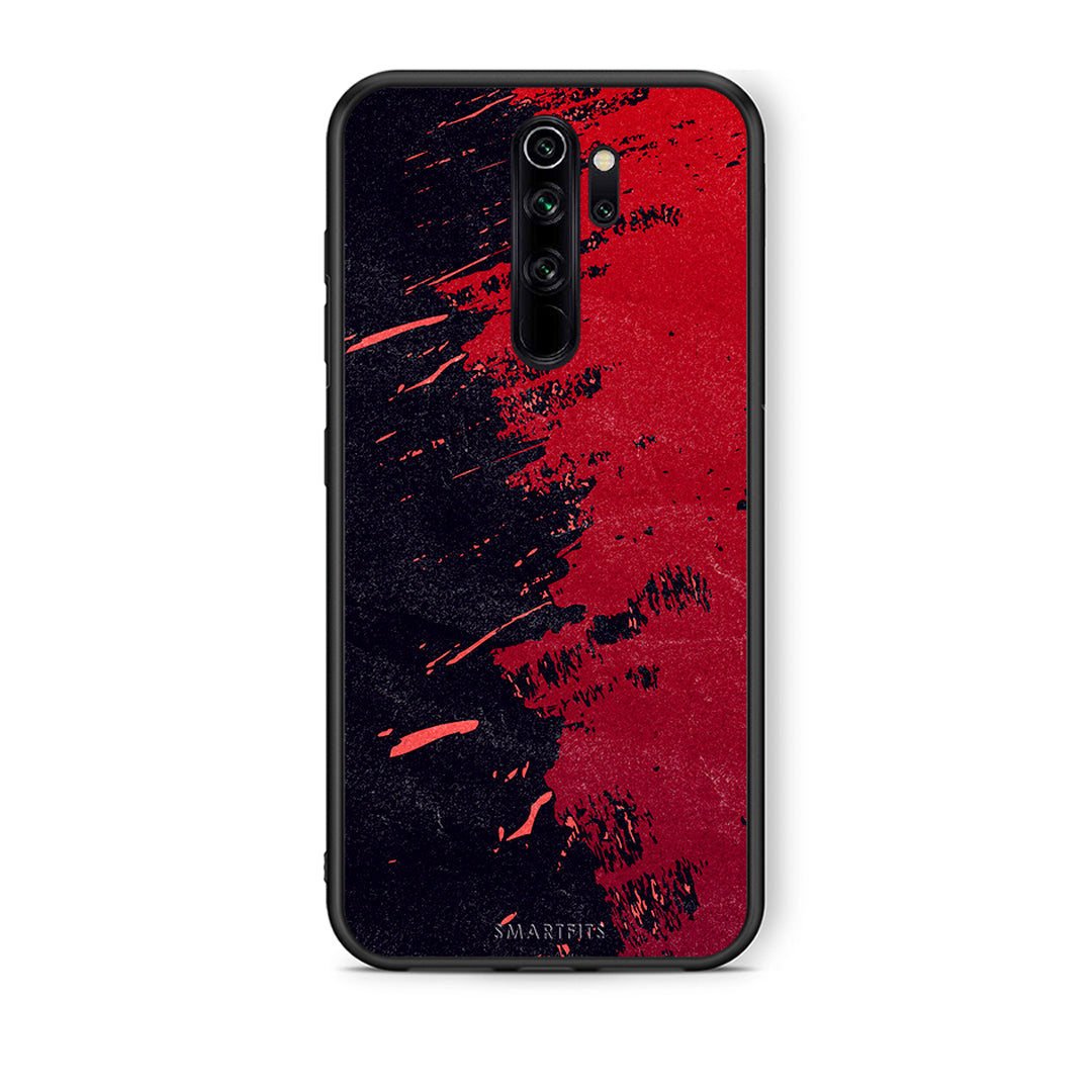 Xiaomi Redmi Note 8 Pro Red Paint Θήκη Αγίου Βαλεντίνου από τη Smartfits με σχέδιο στο πίσω μέρος και μαύρο περίβλημα | Smartphone case with colorful back and black bezels by Smartfits