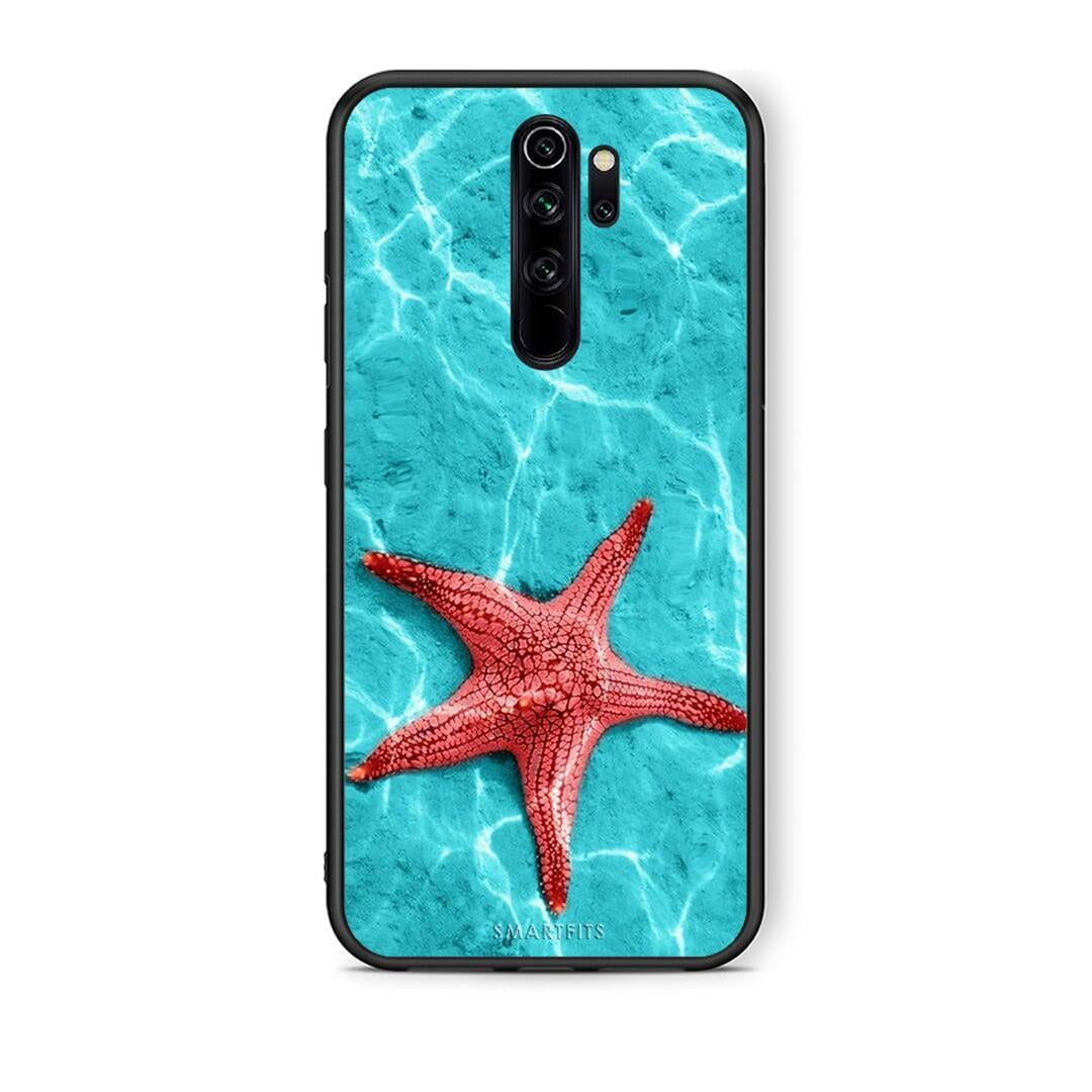 Xiaomi Redmi Note 8 Pro Red Starfish Θήκη από τη Smartfits με σχέδιο στο πίσω μέρος και μαύρο περίβλημα | Smartphone case with colorful back and black bezels by Smartfits