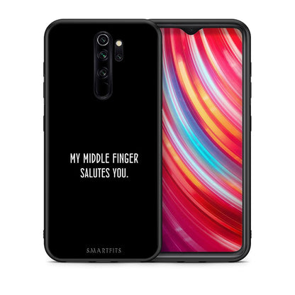 Θήκη Xiaomi Redmi Note 8 Pro Salute από τη Smartfits με σχέδιο στο πίσω μέρος και μαύρο περίβλημα | Xiaomi Redmi Note 8 Pro Salute case with colorful back and black bezels